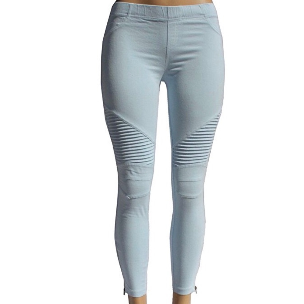 Ankle zip Moto capri/ankle pants/leggings